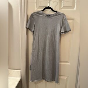 Theory Black and White Striped Midi Dress